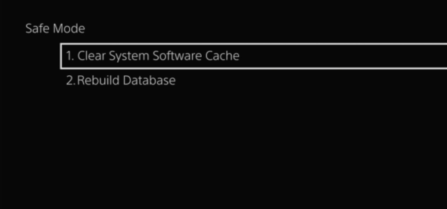 Clear system software cache on the PS5