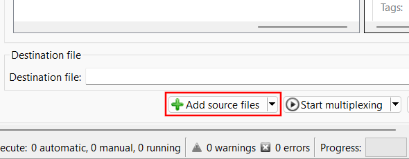 MKVToolNix Add source files