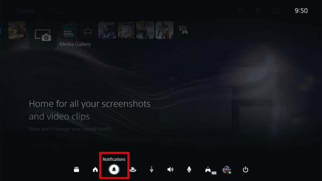 PS5 notifications