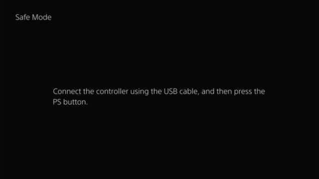 PS5 Safe Mode